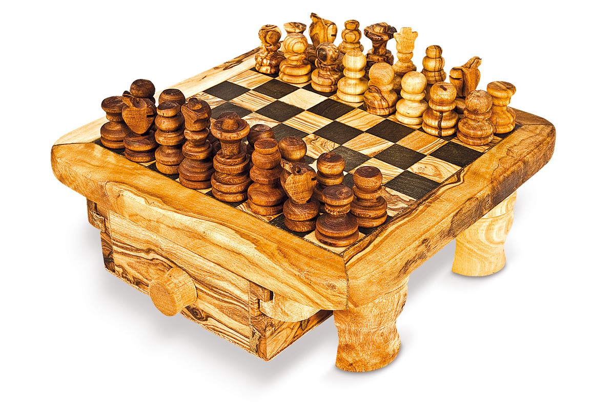 Chessboard with drawer 