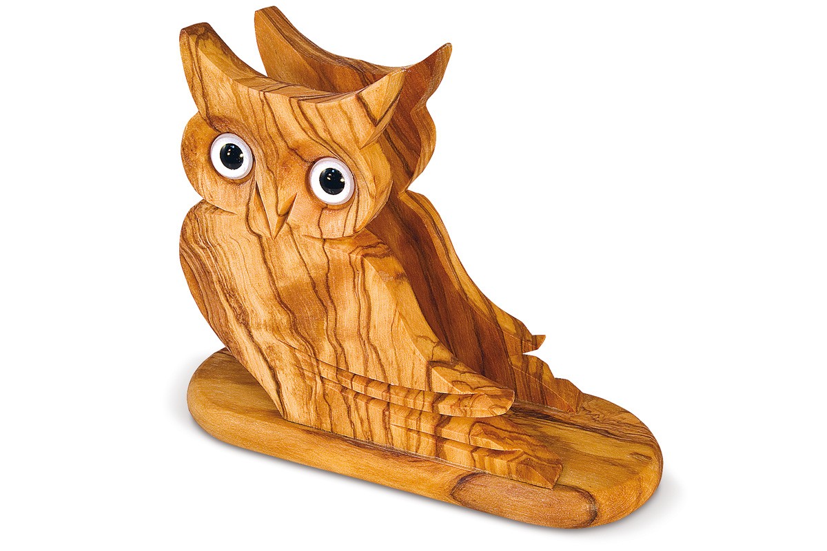 Owl-shaped napkin holder 
