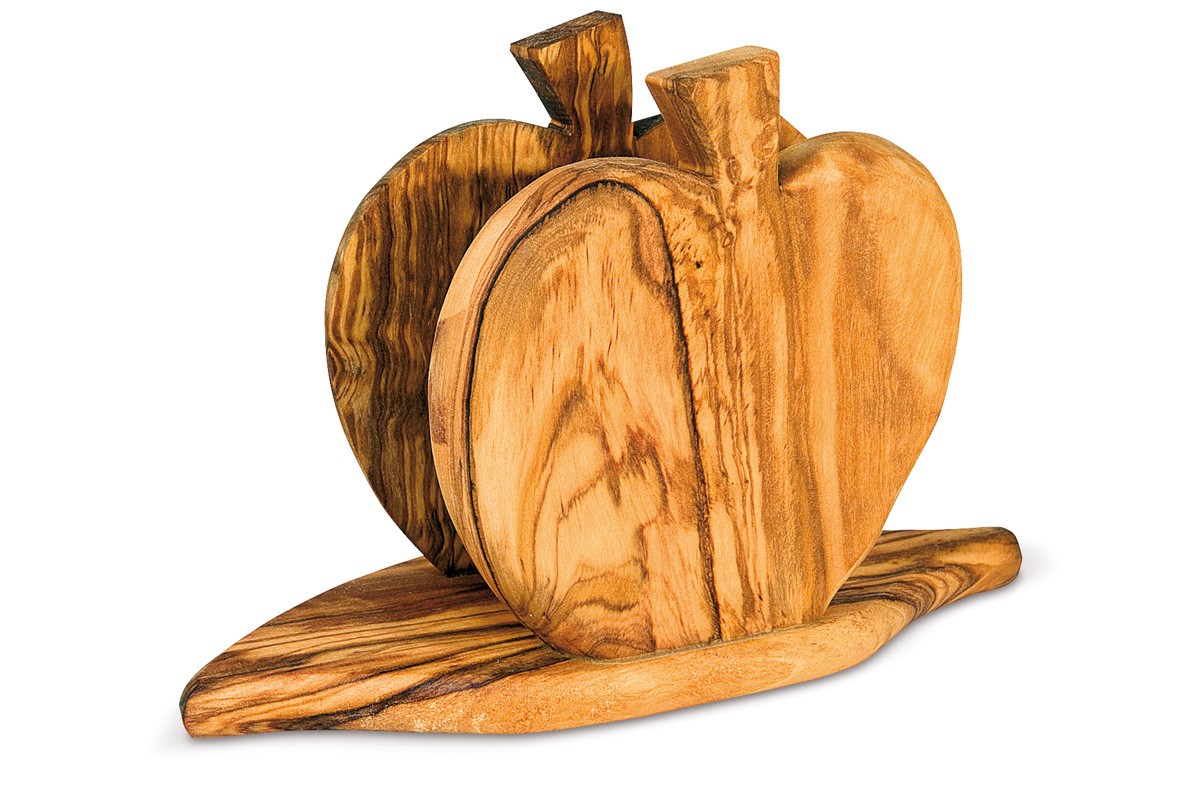 Apple-shaped napkin holder 