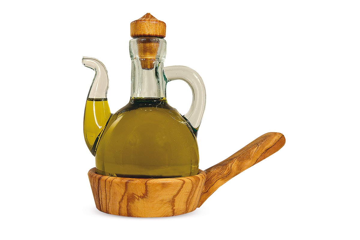 Single cruet with detachable base 
